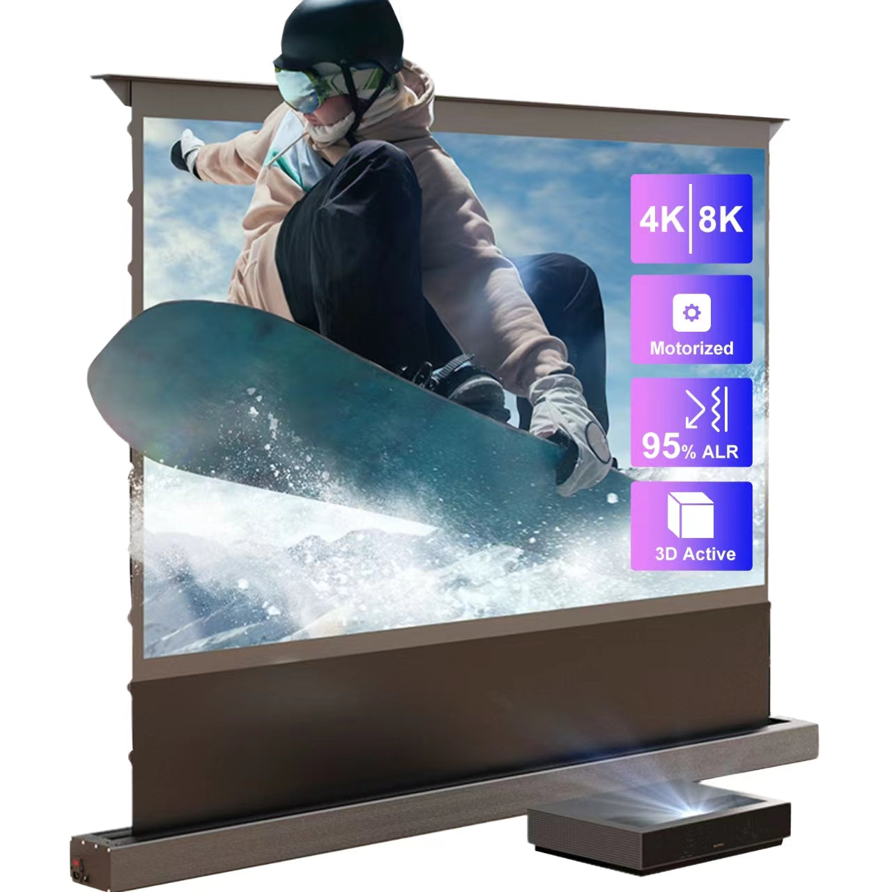 Electric Floor Up Projection Screen application image