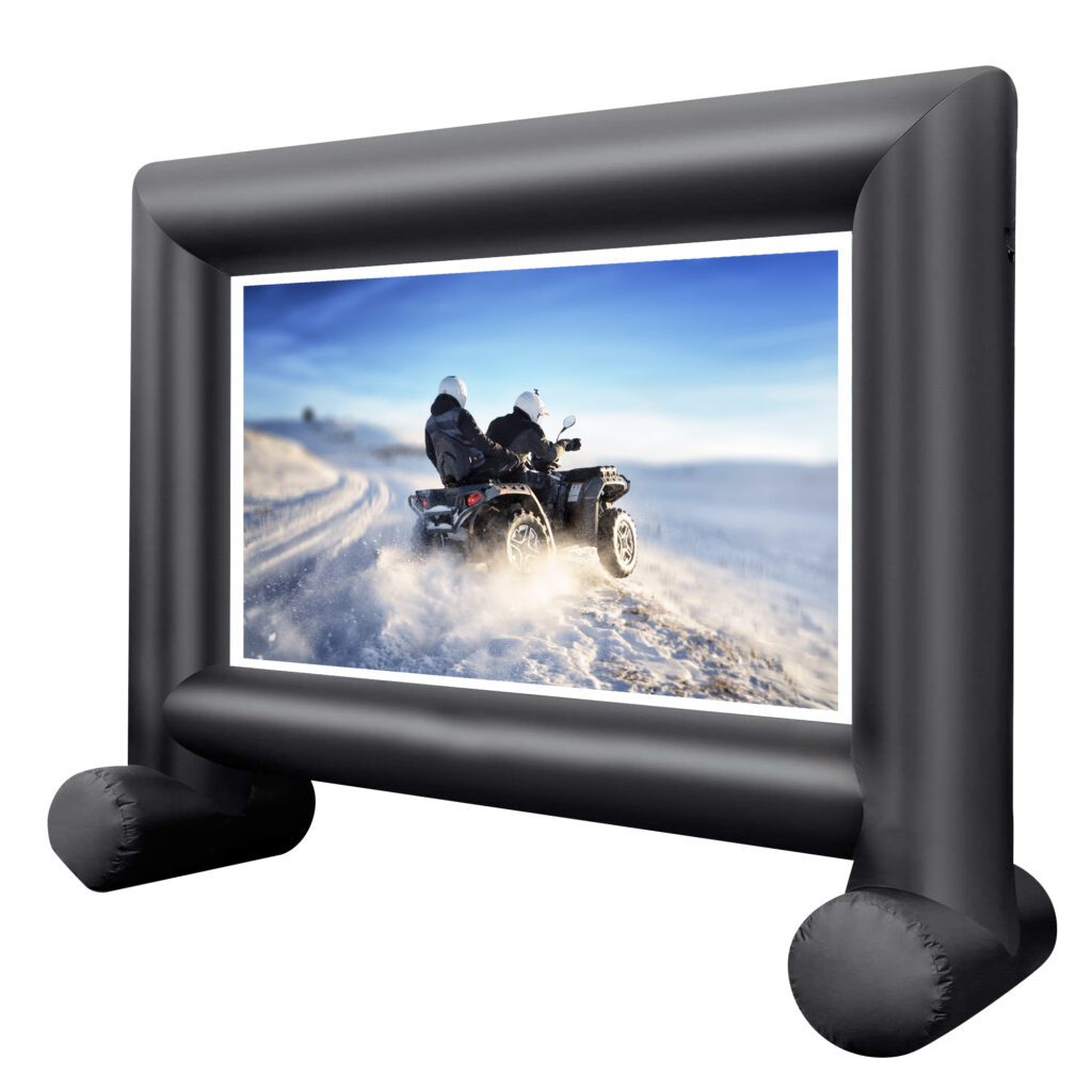 Outdoor inflatable screen